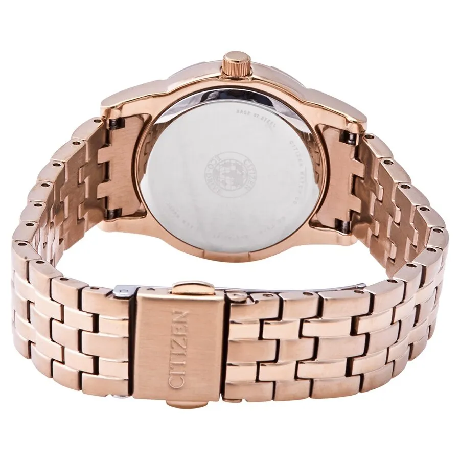 Citizen Silhouette Crystal White Mother of Pearl Dial Ladies Watch EM0773-54D