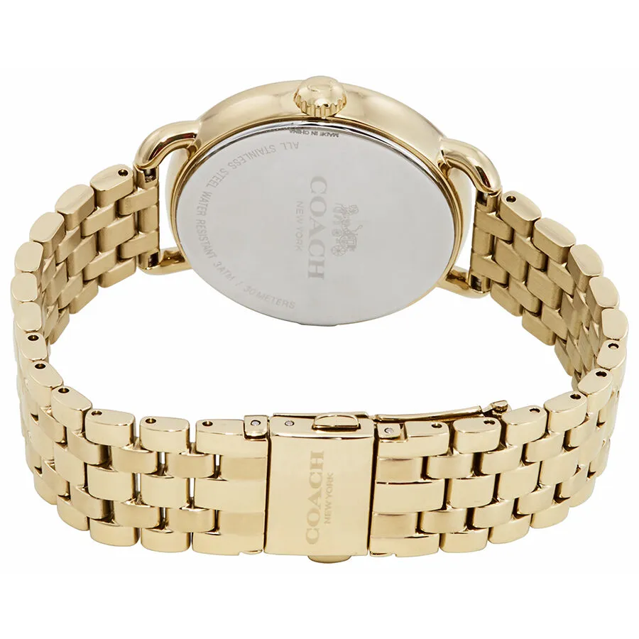 Coach Delancey Black Dial Yellow Gold-tone Ladies Watch 14502813