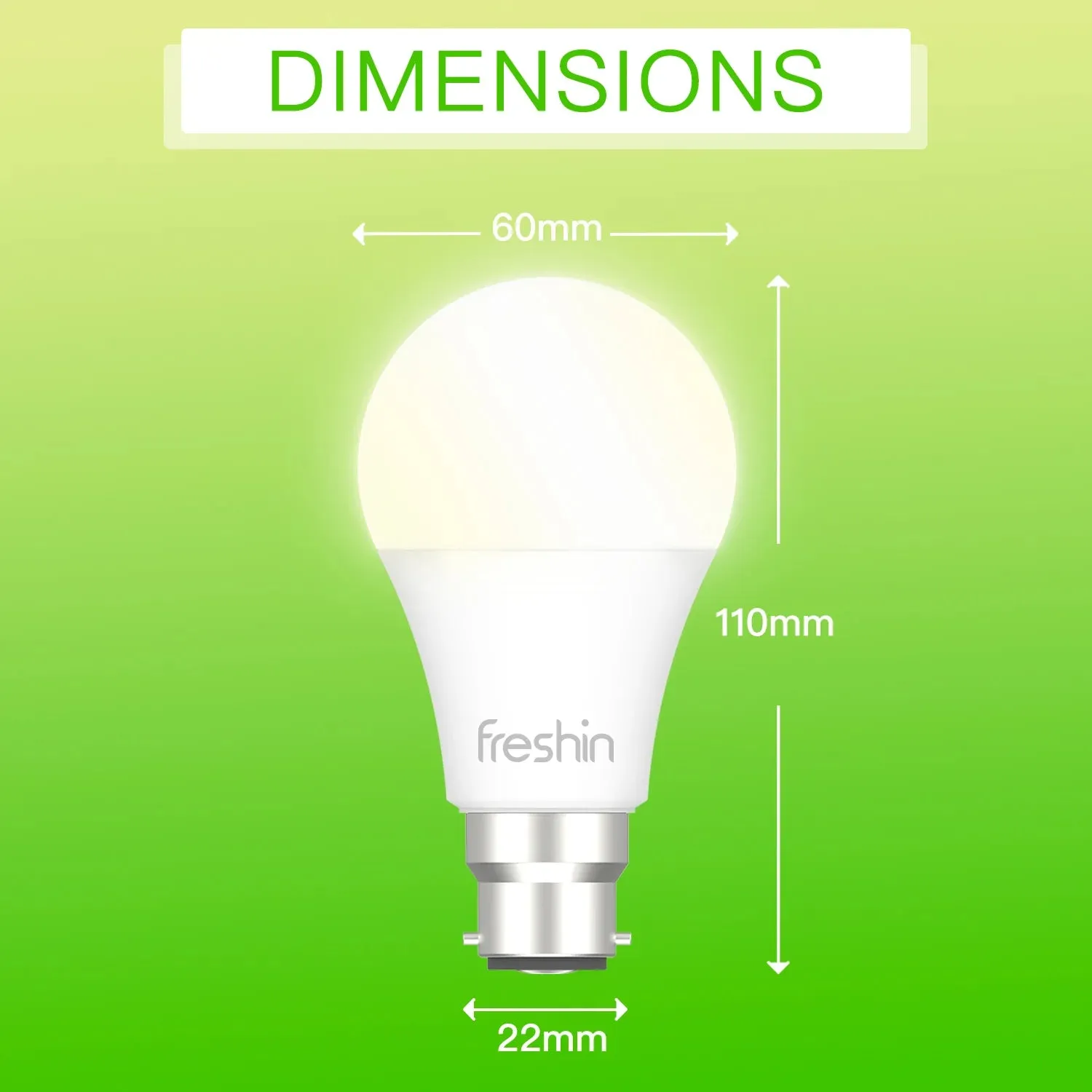 Colourful Smart Bulb B22/A60 RGBCW, 9W