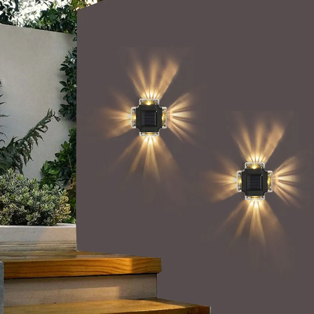 Dazzling Solar Powered Garden Wall Light