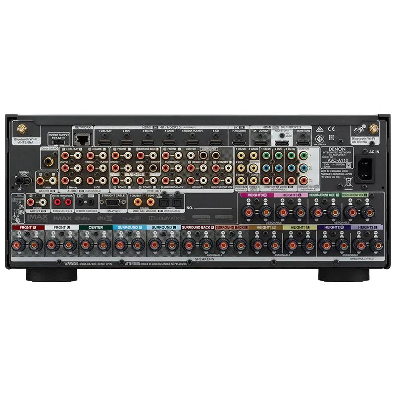 Denon AVC-A110 13.2 Ch 8K AV Amplifier with 3D Audio, HEOS Built-in and Voice Control (Each)