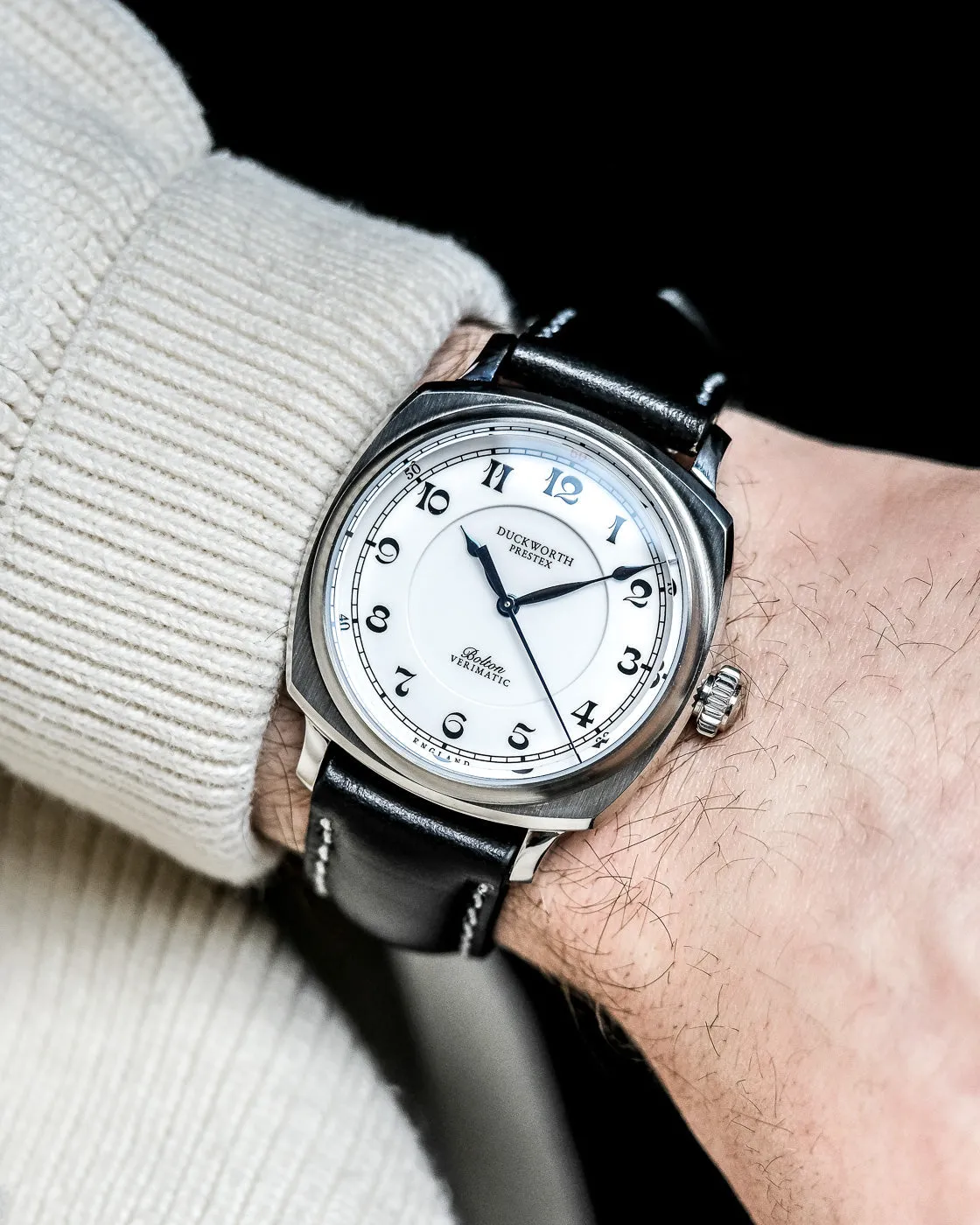 Duckworth Prestex Bolton Verimatic White Black Leather