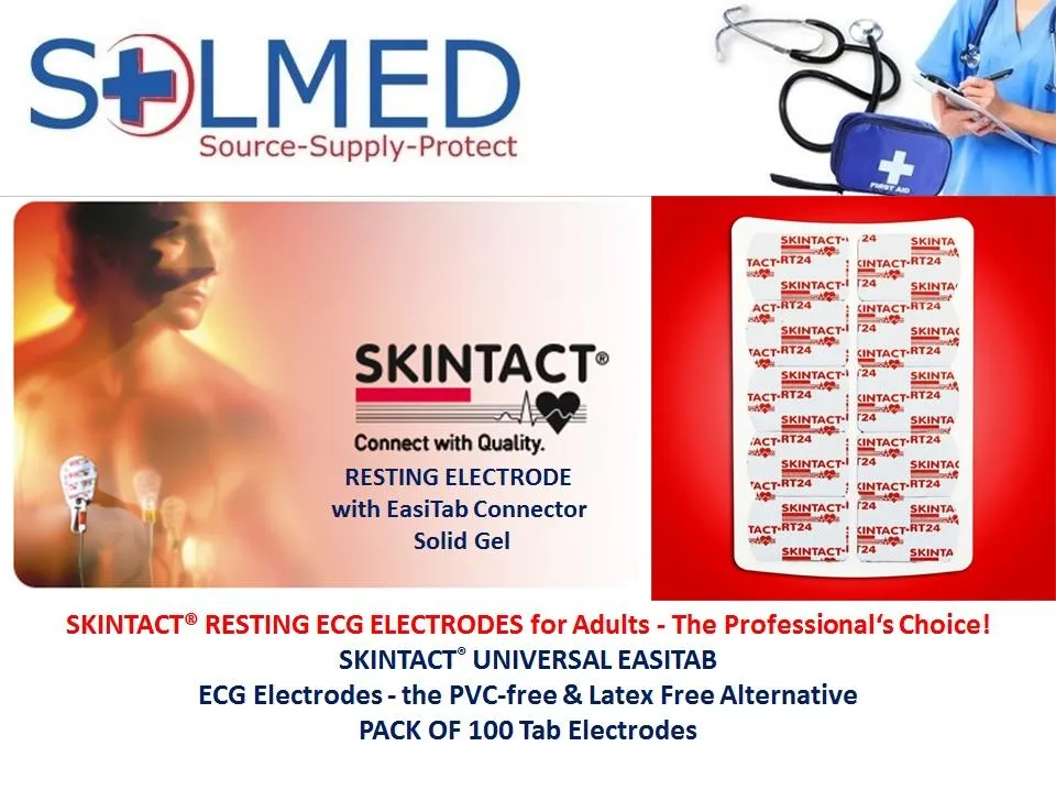 ECG TAB ELECTRODES EASITAB CONNECTOR SOLID GEL - CTN OF 500