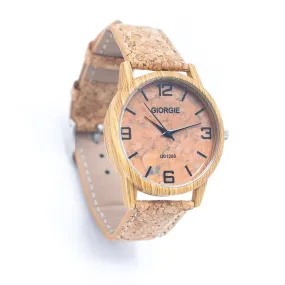 Eco-Friendly Timepiece: Natural Cork Watch (Unisex) - WA-361