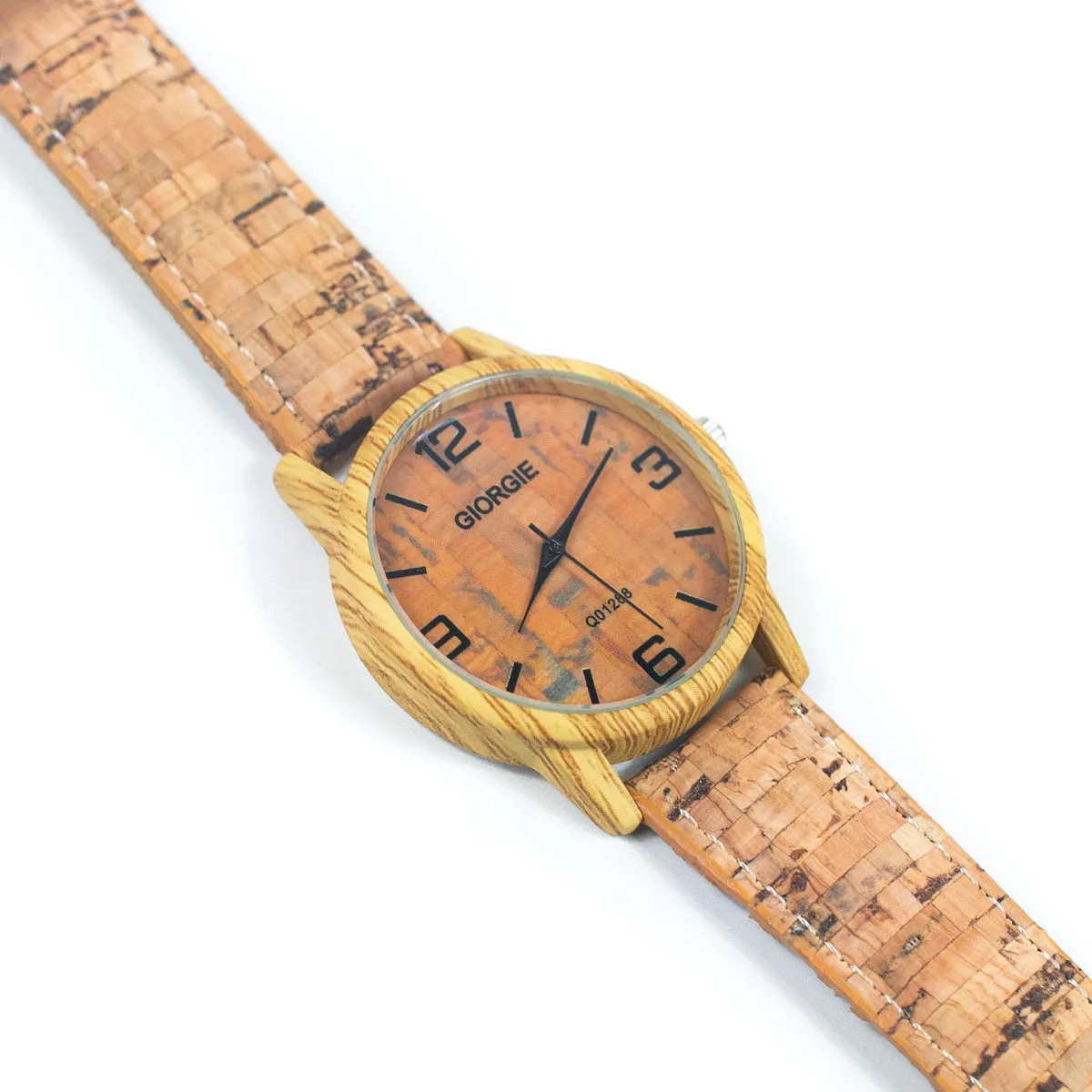 Eco-Friendly Timepiece: Natural Cork Watch (Unisex) - WA-361