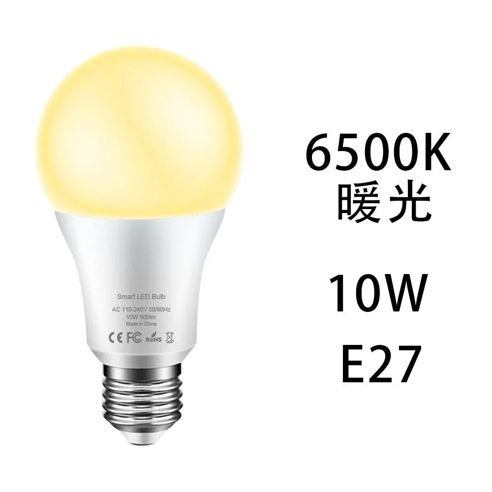 EU/US Standard Tuya/Smart Life 10W 6500K WiFI Bulb Light  for Google Home Amazon Alexa Voice Control