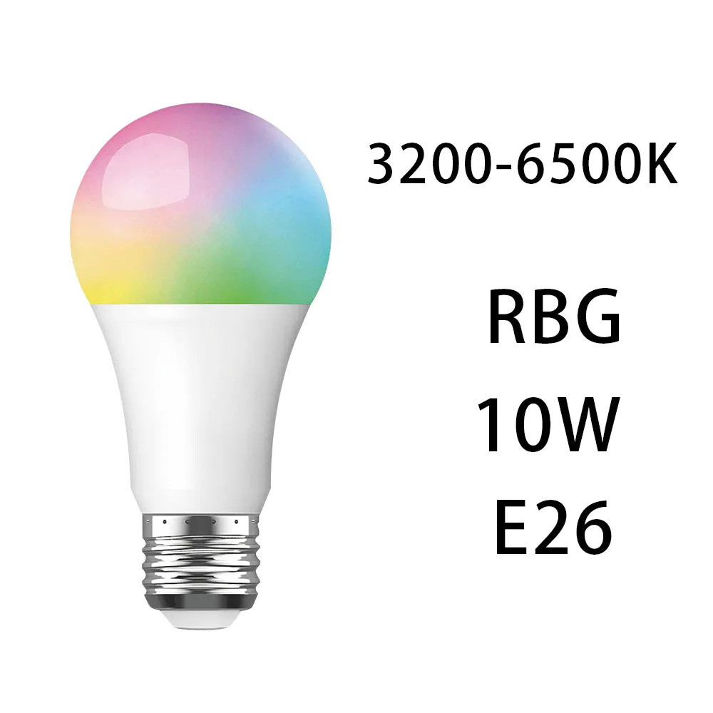 EU/US Standard Tuya/Smart Life 10W 6500K WiFI Bulb Light  for Google Home Amazon Alexa Voice Control