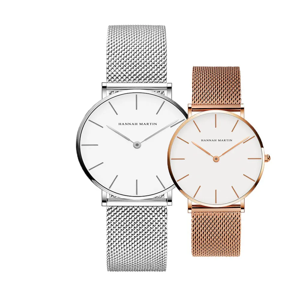 Fashion Steel Mesh Steel Waterproof  Sport Watch