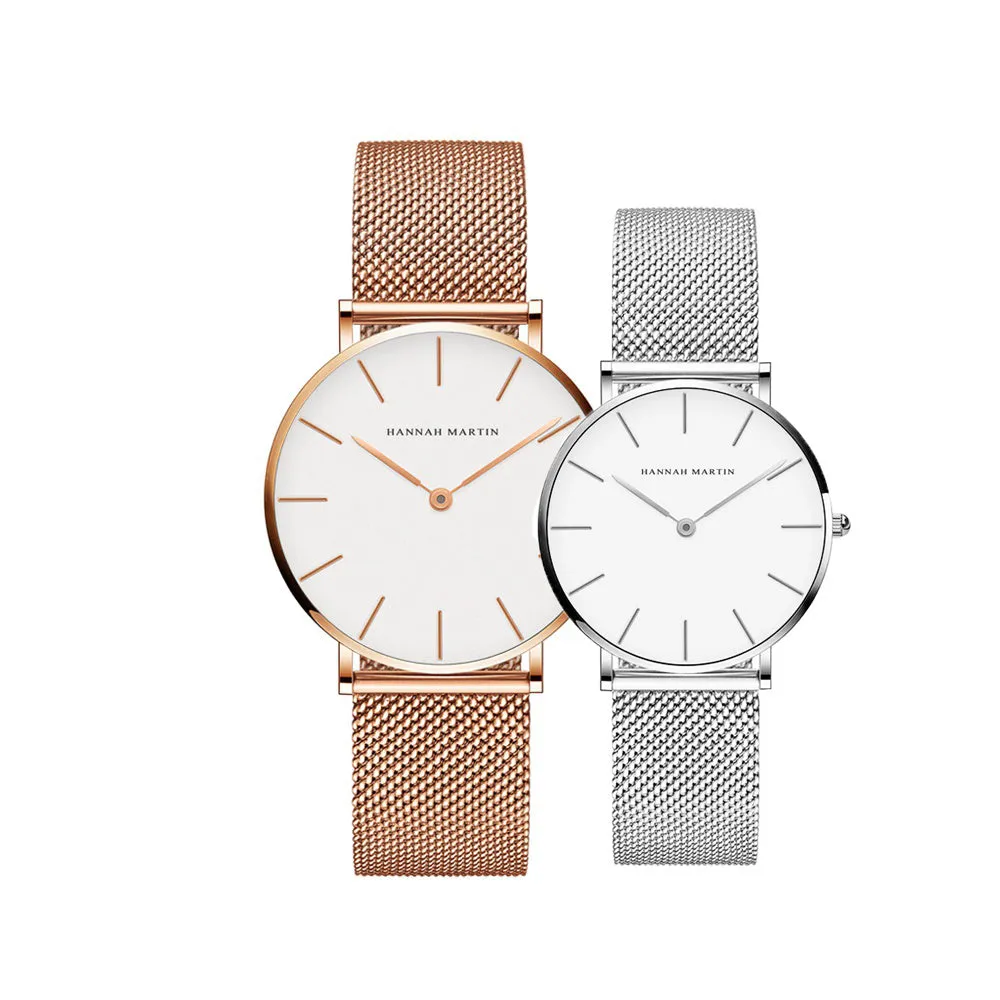 Fashion Steel Mesh Steel Waterproof  Sport Watch