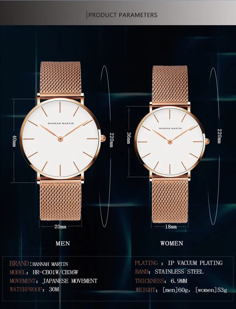 Fashion Steel Mesh Steel Waterproof  Sport Watch