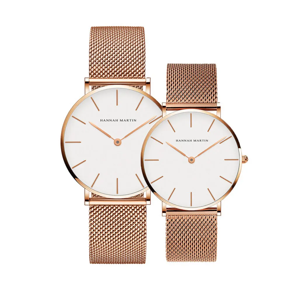 Fashion Steel Mesh Steel Waterproof  Sport Watch