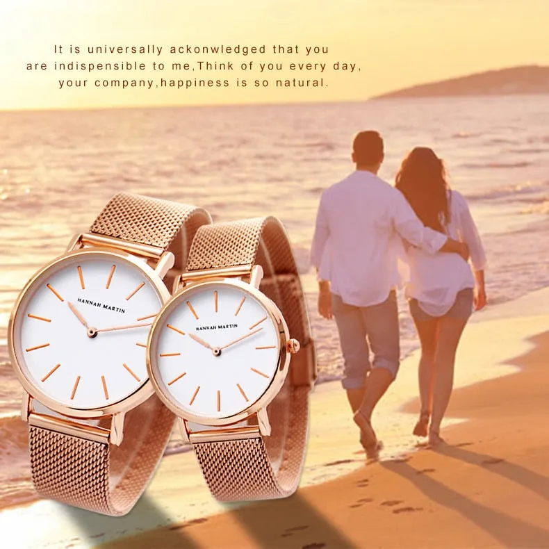 Fashion Steel Mesh Steel Waterproof  Sport Watch
