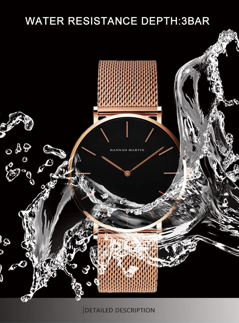 Fashion Steel Mesh Steel Waterproof  Sport Watch
