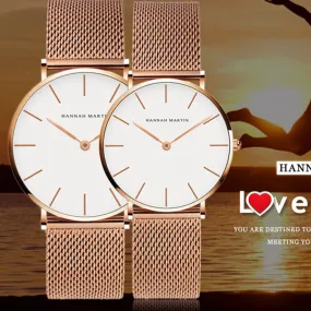 Fashion Steel Mesh Steel Waterproof  Sport Watch