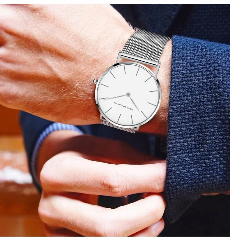 Fashion Steel Mesh Steel Waterproof  Sport Watch