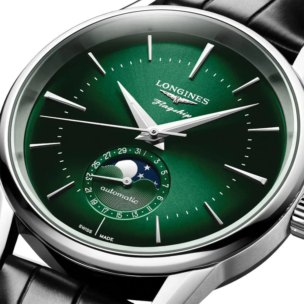 Flagship Heritage Moonphase 38.5mm - Sunray Green