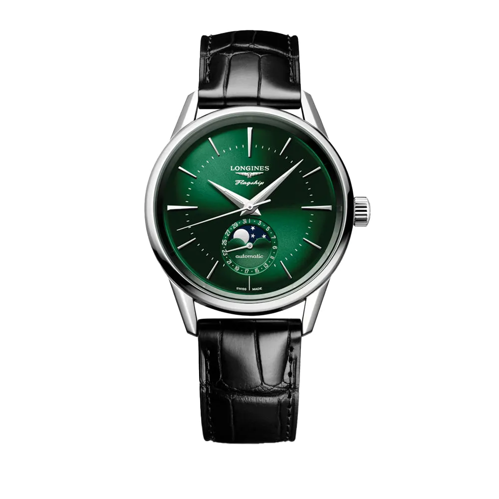 Flagship Heritage Moonphase 38.5mm - Sunray Green