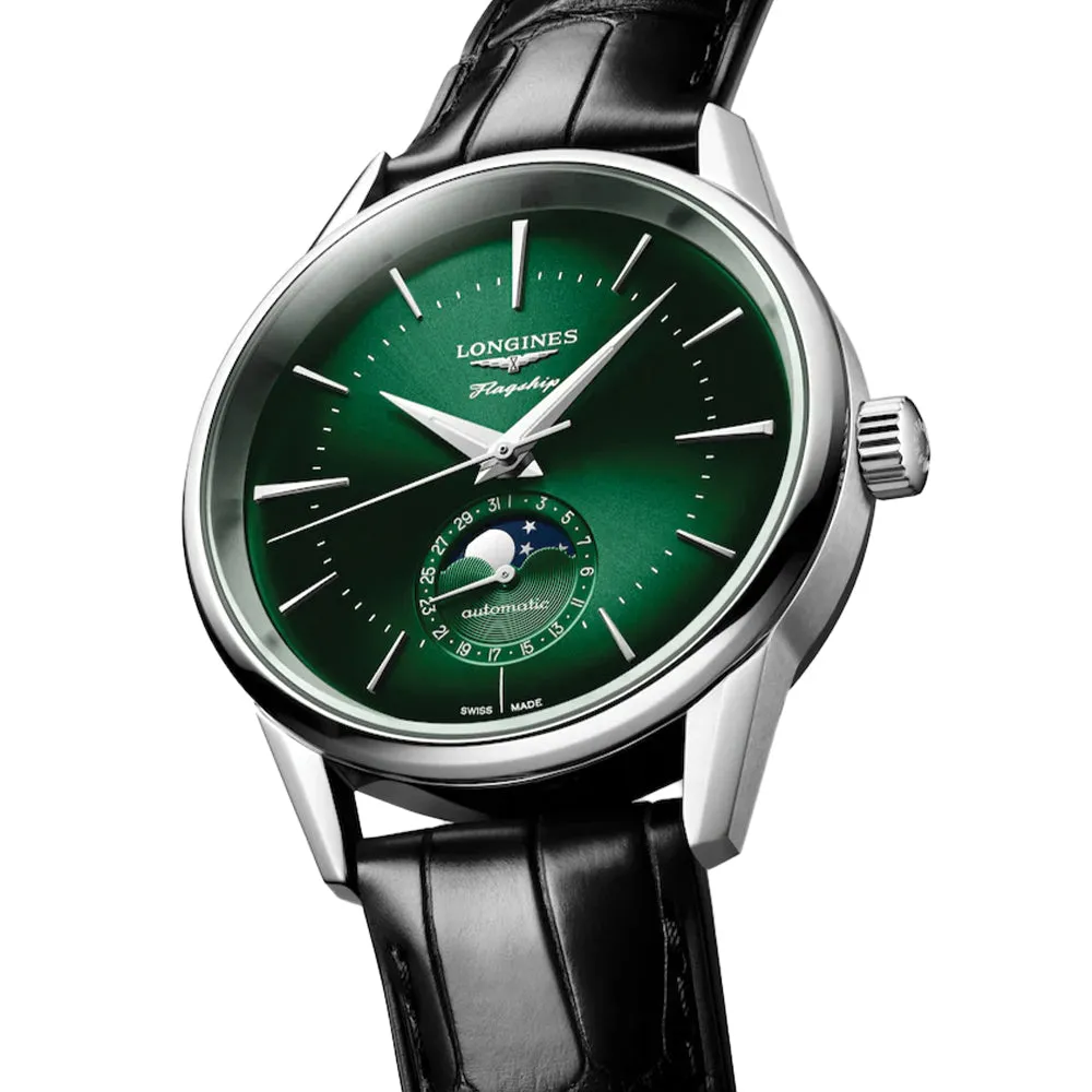 Flagship Heritage Moonphase 38.5mm - Sunray Green