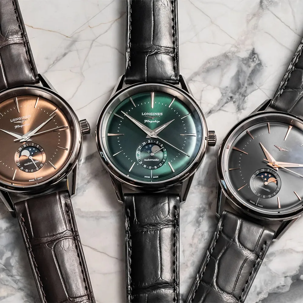 Flagship Heritage Moonphase 38.5mm - Sunray Green