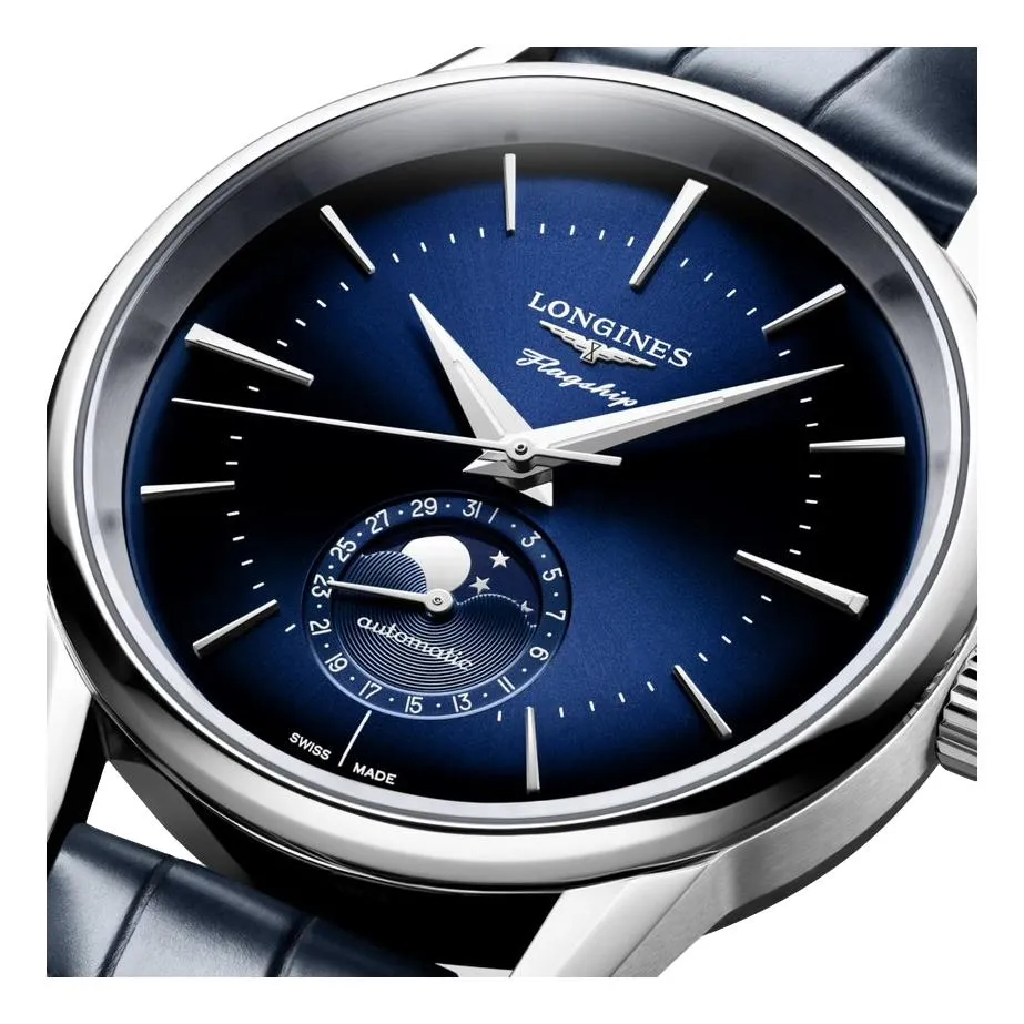 Flagship Heritage Moonphase Sunray Blue