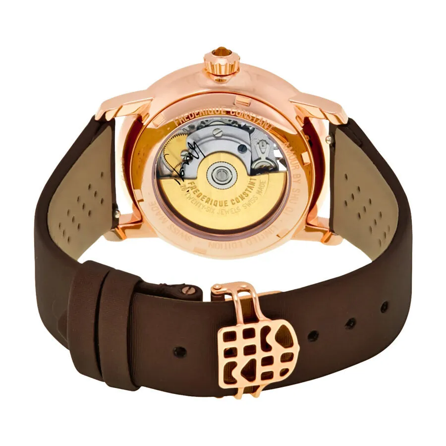 Frederique Constant Brown Dial Diamond Automatic Ladies Watch 310CSQ2PD4 FC-310CSQ2PD4