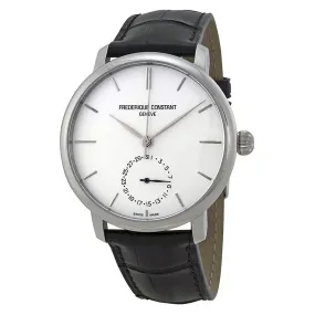 Frederique Constant Slimline Automatic Silver Dial Black Leather Men's Watch FC-710S4S6