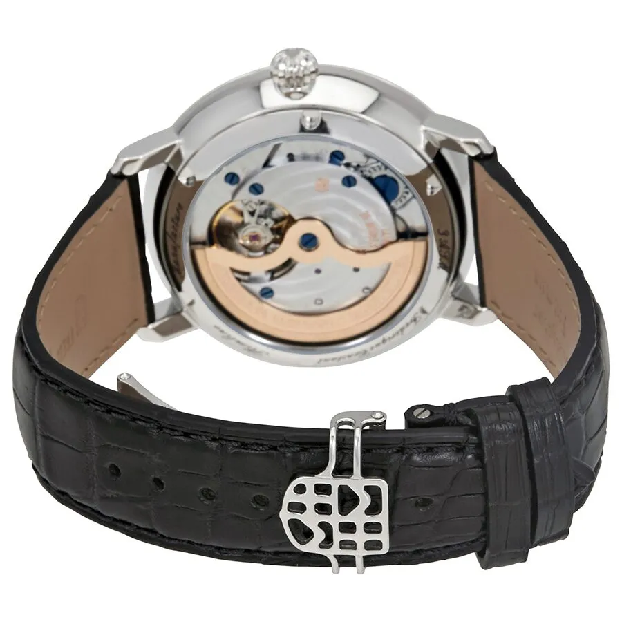 Frederique Constant Slimline Automatic Silver Dial Black Leather Men's Watch FC-710S4S6