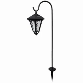 Fusion 24931 Black Shepherd's Hook Solar Hanging Coach Light - Quantity of 2