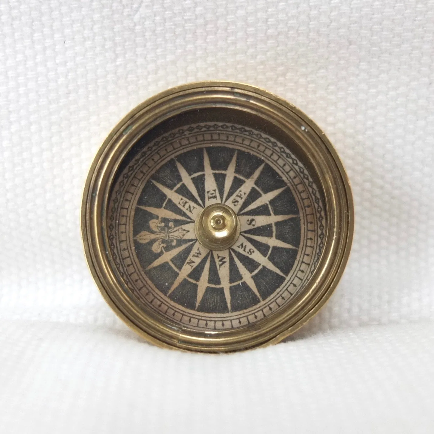 Georgian Brass Box Pocket Compass c.1835