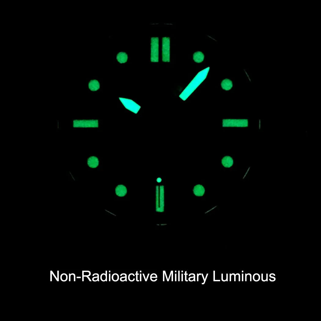 German Military Titanium Watch. GPW Day Date. Sapphire Crystal. Black Rubber Strap. 200M W/R