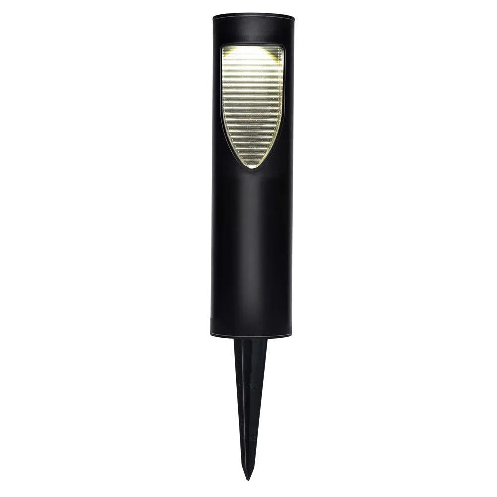 Grundig Warm White Solar LED Sleek Black Stake Light