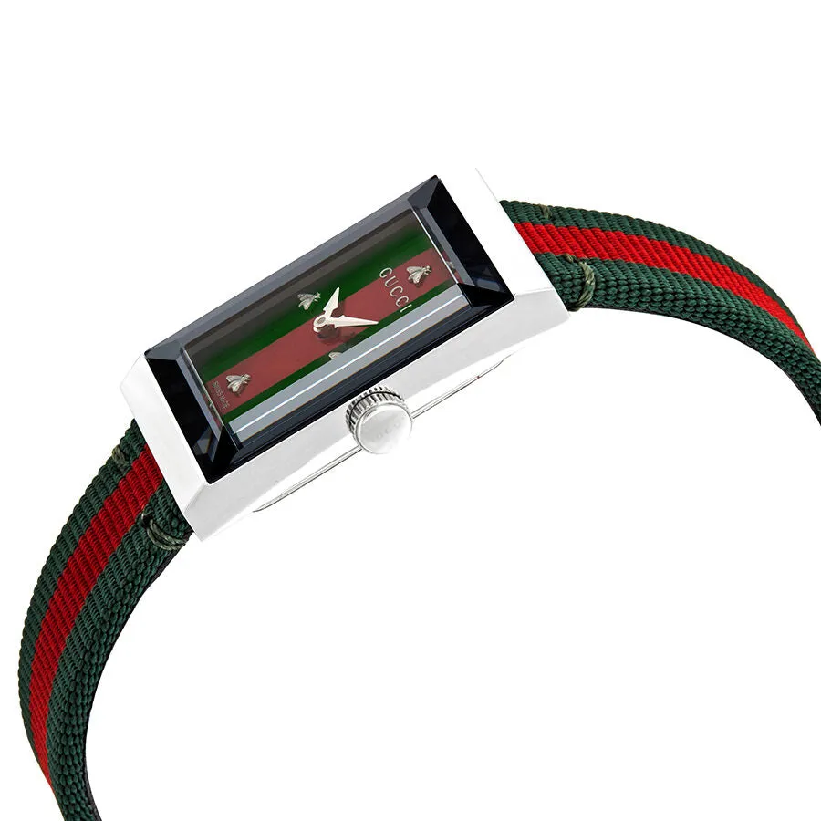 Gucci G-Frame Green and Red Mother of Pearl Dial Ladies Watch YA147404