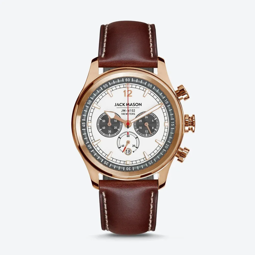 Halyard Chronograph (White   Brown)