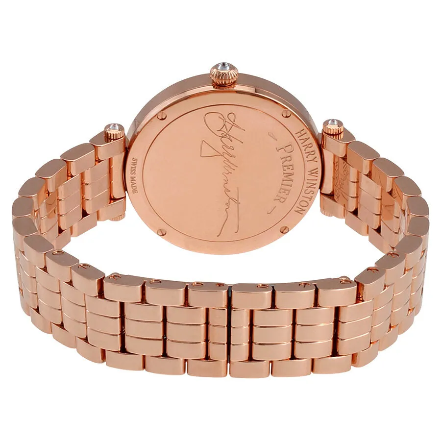 Harry Winston Premier Mother of Pearl Dial Ladies 18K Rose Gold Watch PRNQHM31RR003