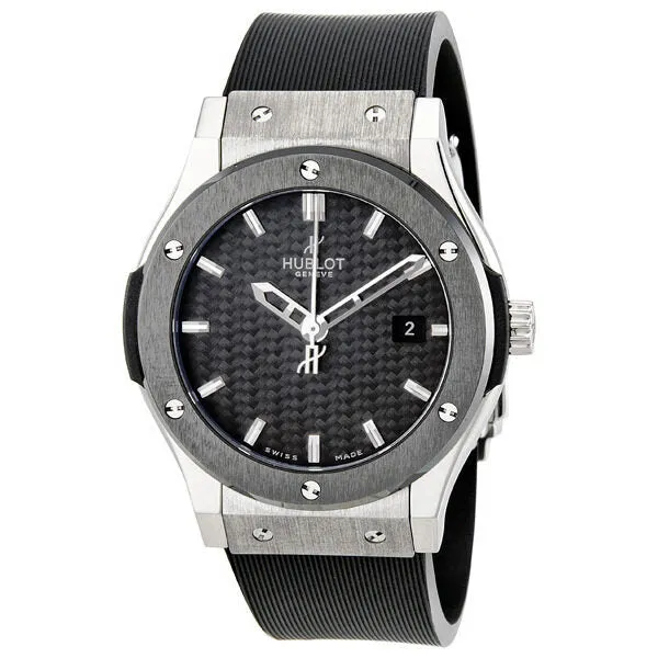 Hublot Classic Fusion Black Dial Automatic Rubber Strap Men's Watch 542.ZM.1170.RX