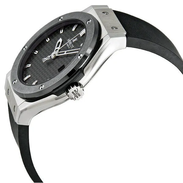 Hublot Classic Fusion Black Dial Automatic Rubber Strap Men's Watch 542.ZM.1170.RX
