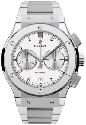 Hublot Classic Fusion Silver Opaline Automatic Men's Chronograph Watch 521.NX.2611.NX