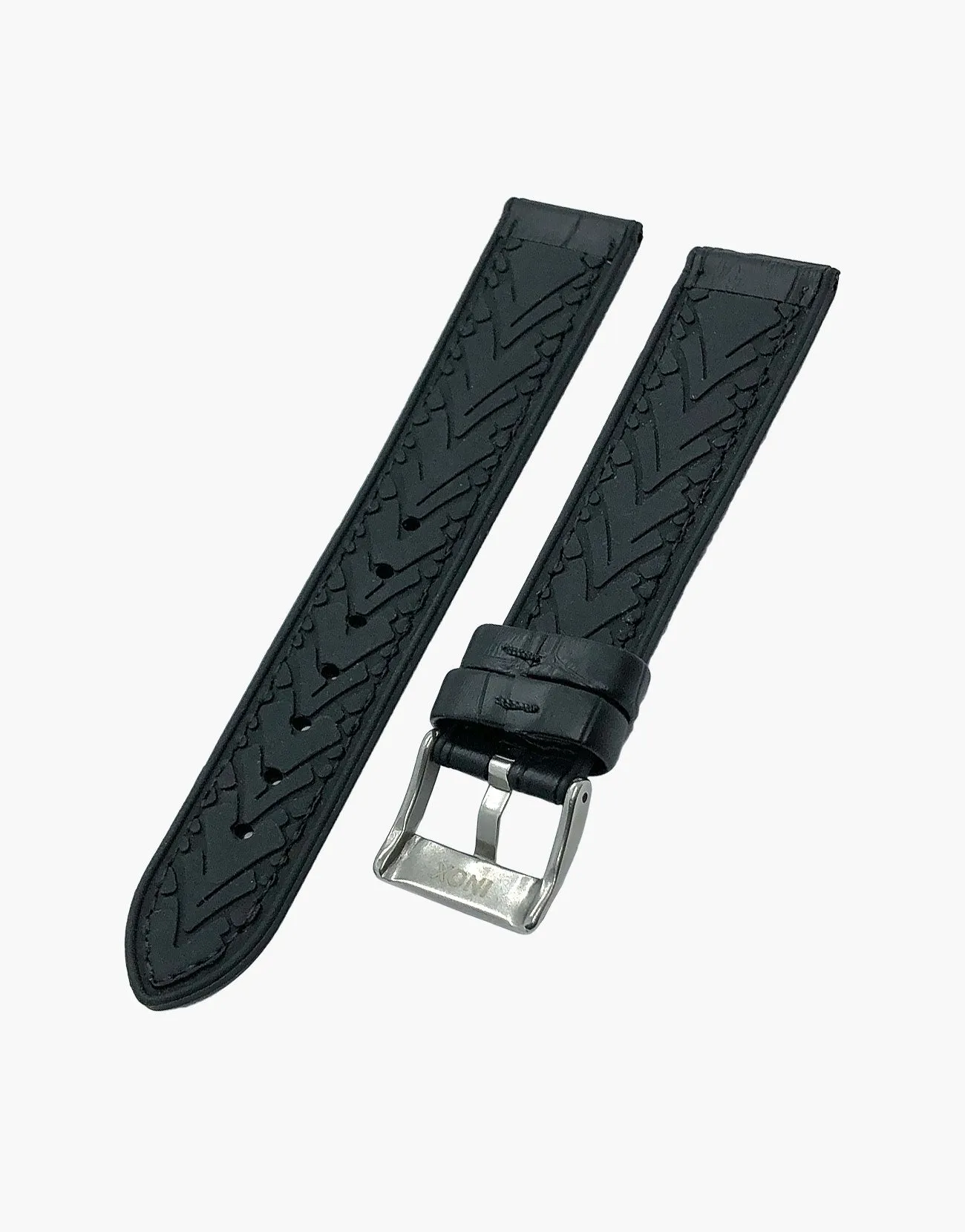 Hybrid Calf Leather watch Straps and High Silicone