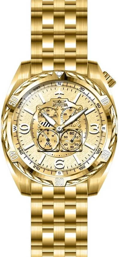 Invicta Aviator Quartz Gold Dial Gold-tone Men's Watch 28088