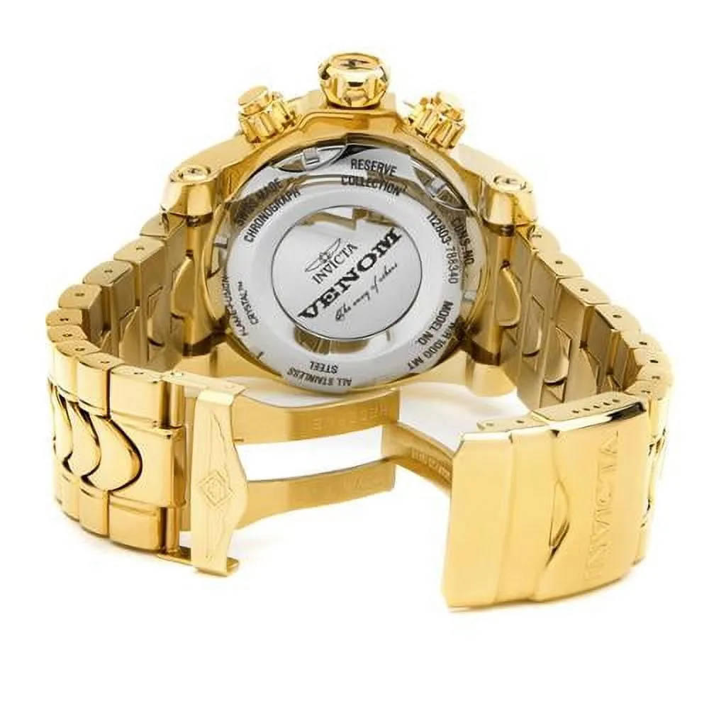 Invicta Men's Venom Reserve Chronograph 18K Gold Plated Steel Gold-Tone Dial