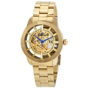 Invicta Objet D Art Automatic Gold Skeleton Dial Men's Watch 27551