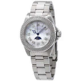 Invicta Sea Base White Mother of Pearl Dial Crystal Ladies Watch 23829
