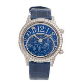 Jaeger LeCoultre Rendez-Vous Celestial Blue Dial Alligator Leather Automatic Ladies Watch Q3483590
