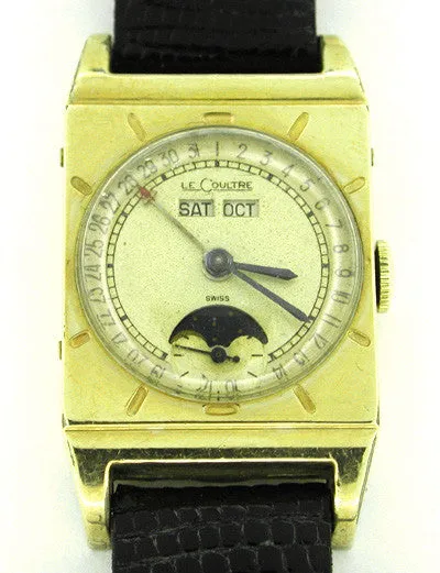 Le Coultre Rectangle Moonphase Watch