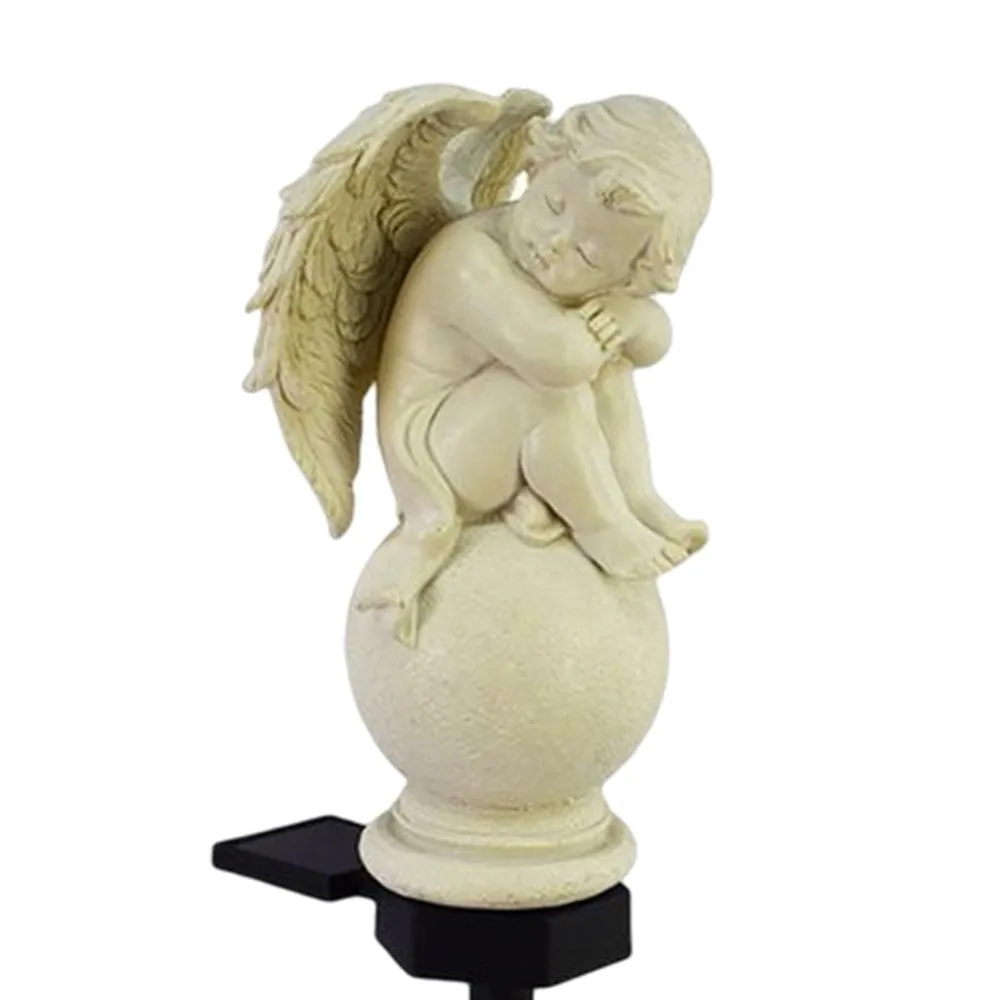 LED Solar Angels Landscape Post Light