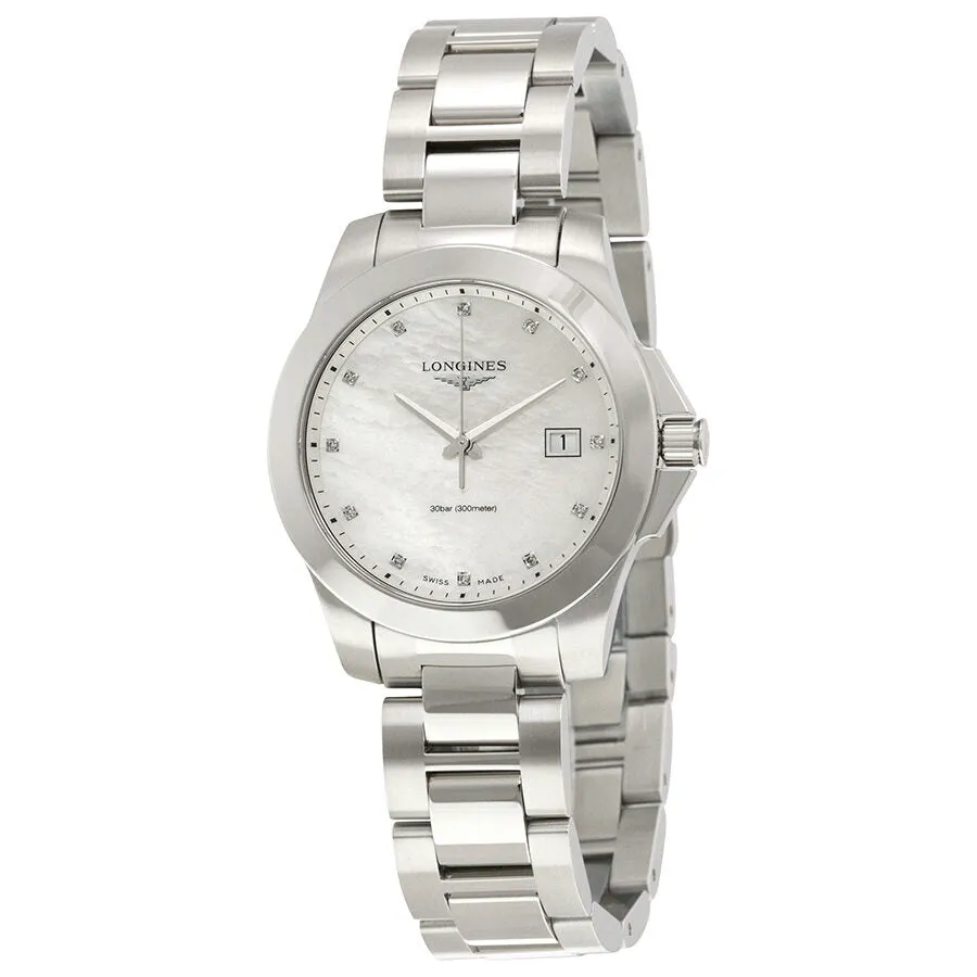 Longines Conquest Mother of Pearl Dial Ladies Watch L3.378.4.87.6