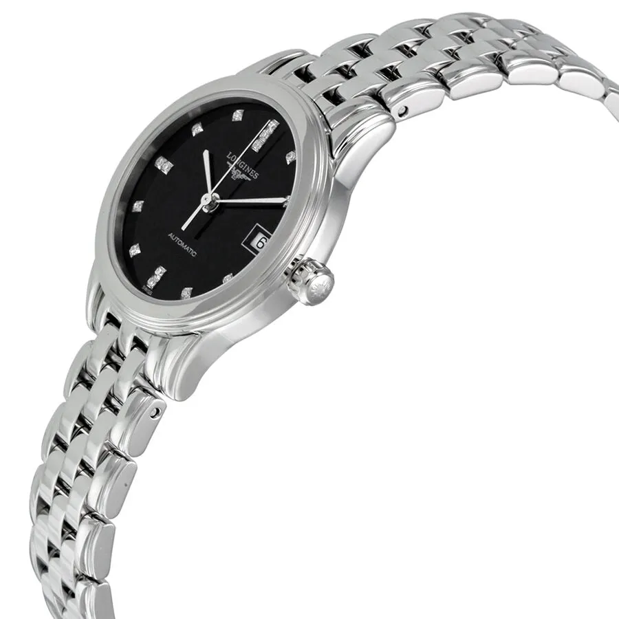 Longines Diamond Automatic Black Dial Stainless Steel Ladies Watch L4.274.4.59.6