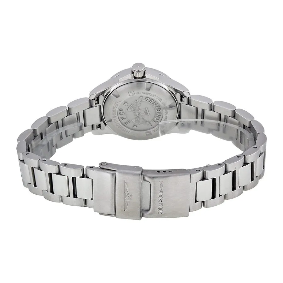 Longines Hydro Conquest Mother of Pearl Diamond Dial Steel Ladies Watch L31984876 L3.198.4.87.6