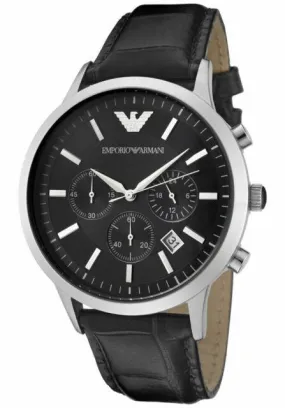 Luxury Black Leather Men's Watch
