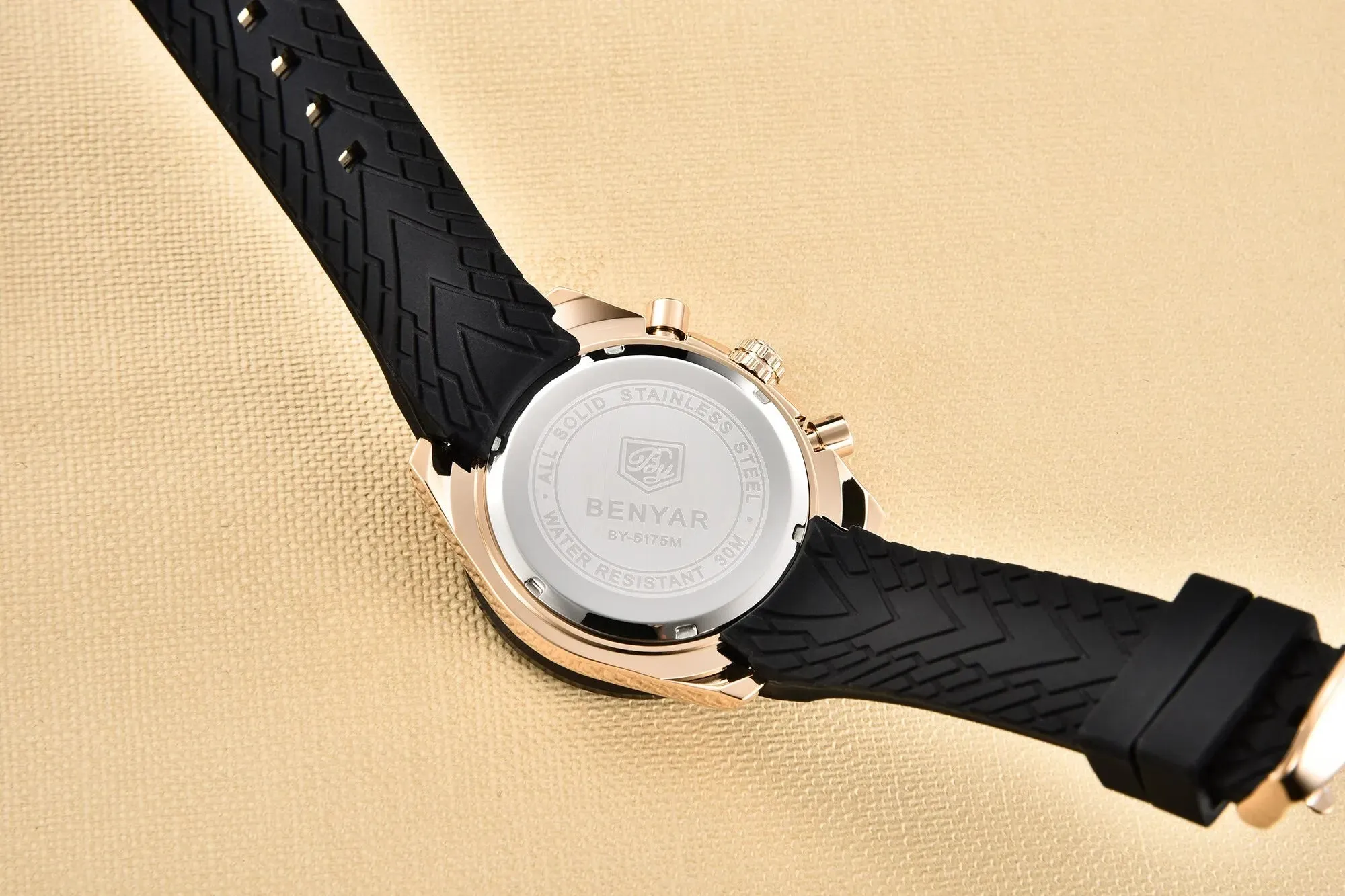 Luxury Chrono Leather Men's Watch